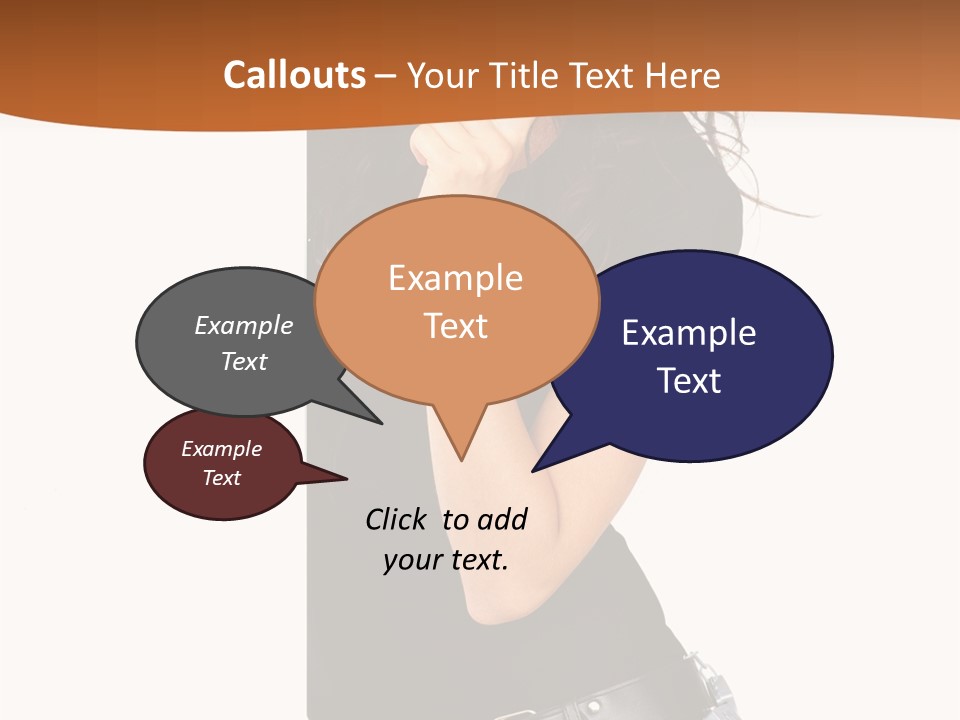 Flirting Female Makeup PowerPoint Template
