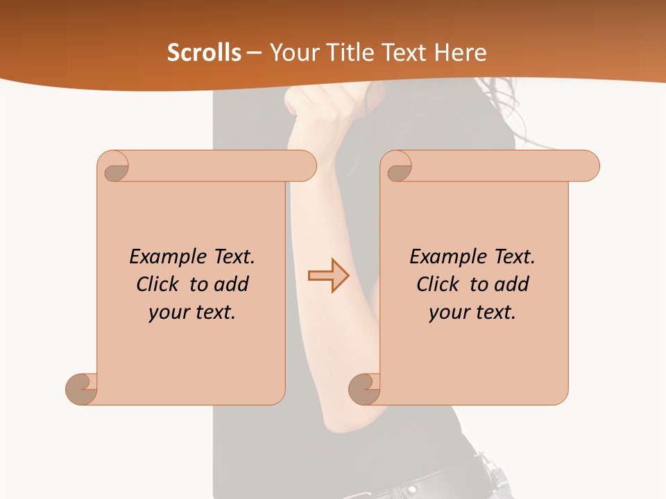 Flirting Female Makeup PowerPoint Template