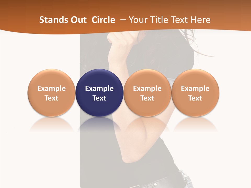 Flirting Female Makeup PowerPoint Template