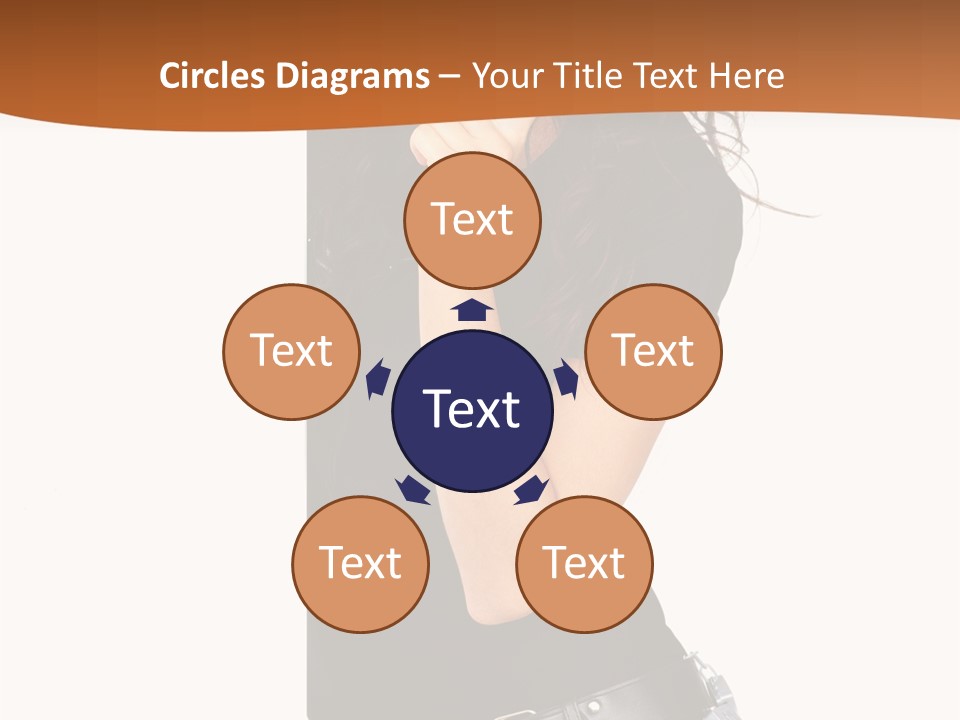 Flirting Female Makeup PowerPoint Template