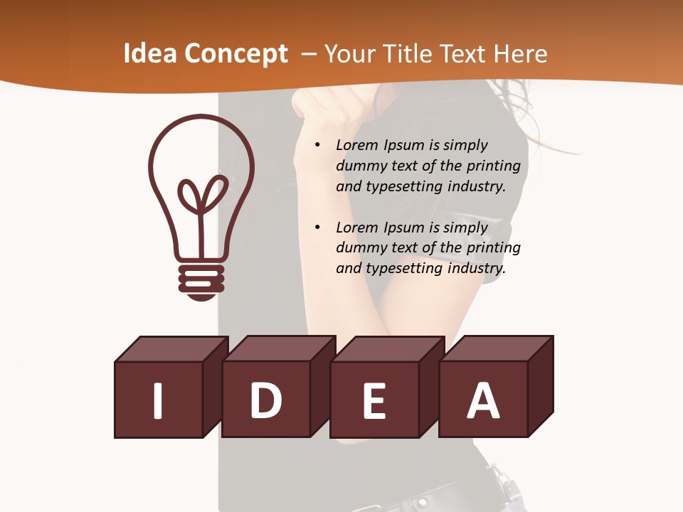 Flirting Female Makeup PowerPoint Template