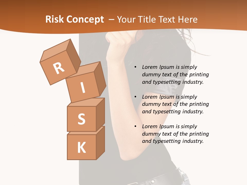 Flirting Female Makeup PowerPoint Template