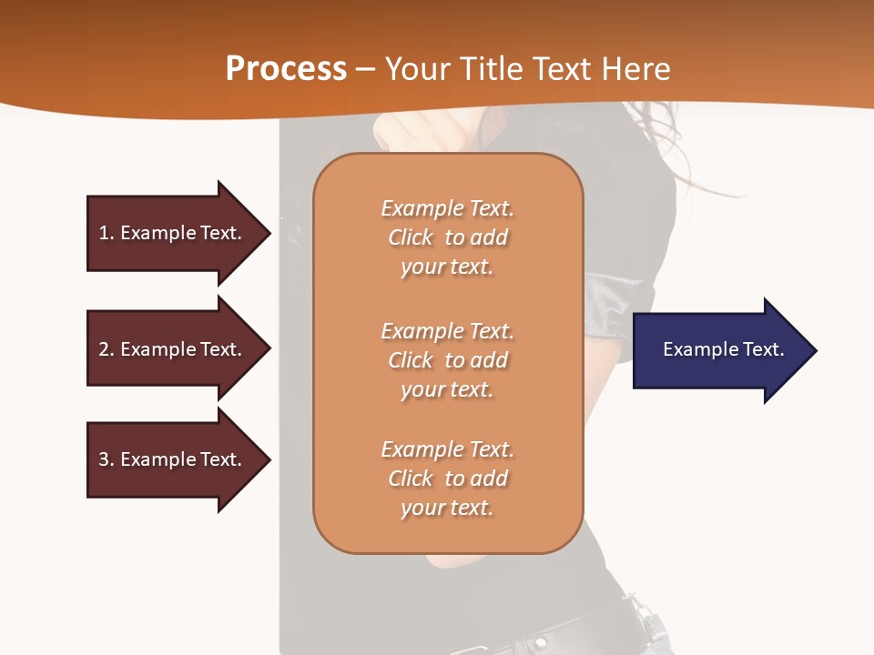 Flirting Female Makeup PowerPoint Template
