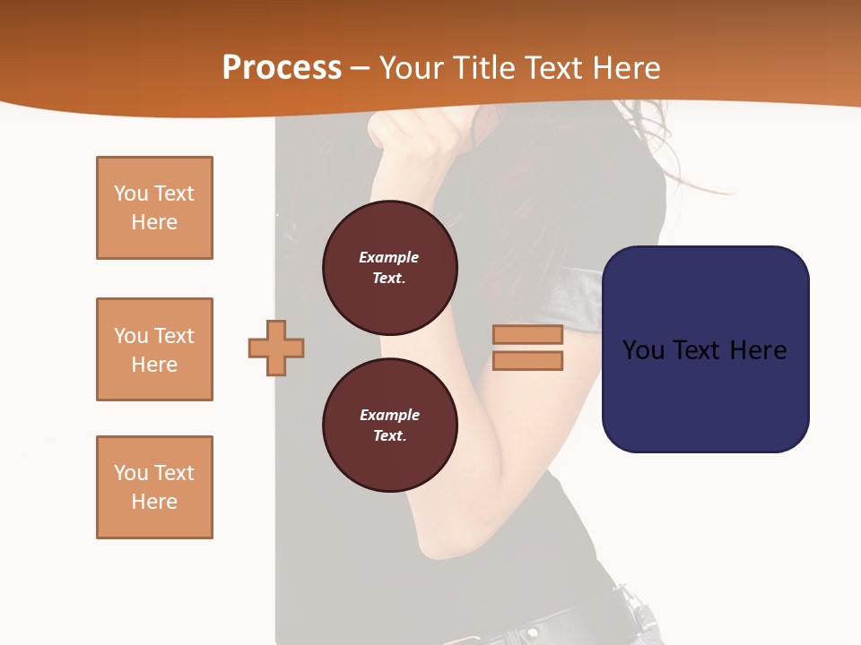 Flirting Female Makeup PowerPoint Template