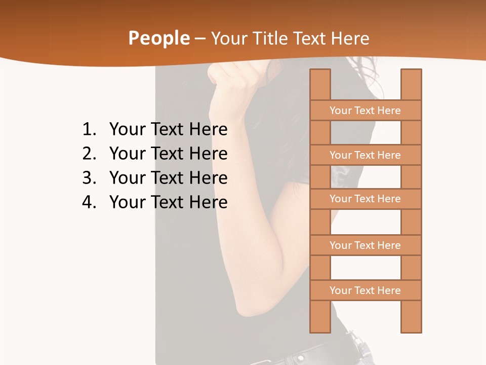 Flirting Female Makeup PowerPoint Template