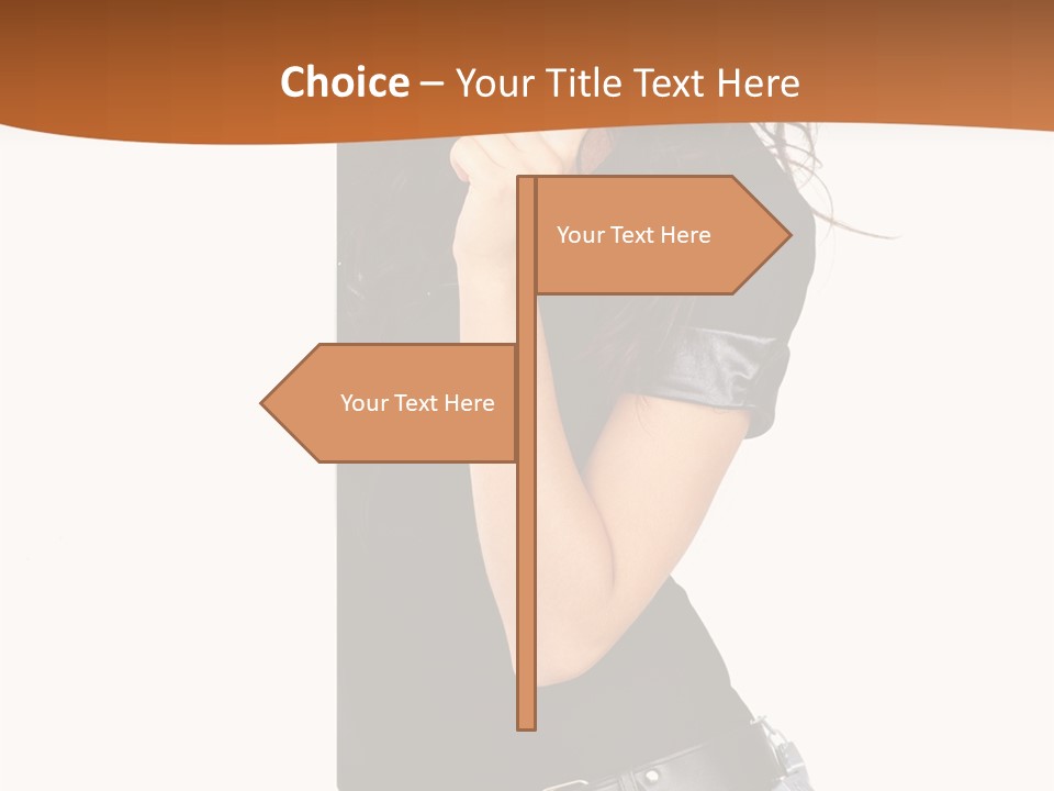 Flirting Female Makeup PowerPoint Template