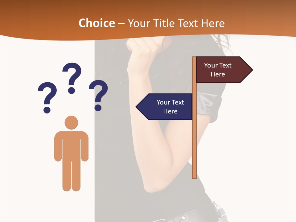 Flirting Female Makeup PowerPoint Template
