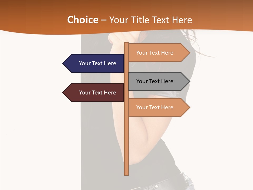 Flirting Female Makeup PowerPoint Template