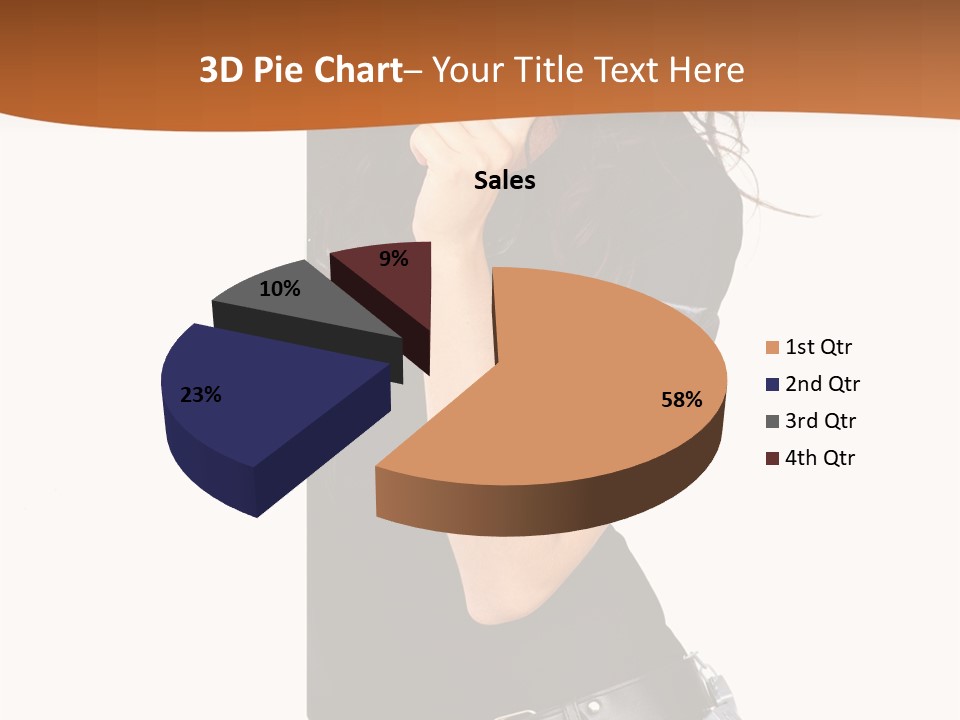 Flirting Female Makeup PowerPoint Template