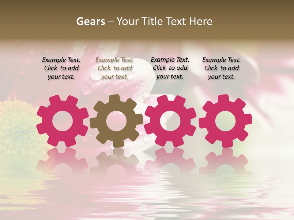 Pretty Blossoming Daisies PowerPoint Template