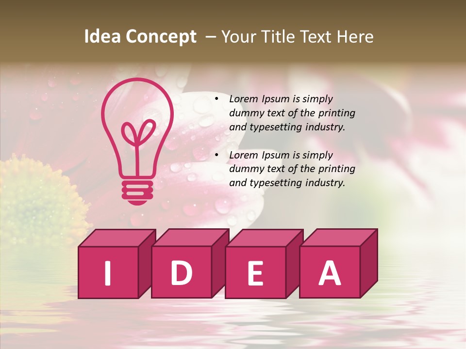 Pretty Blossoming Daisies PowerPoint Template