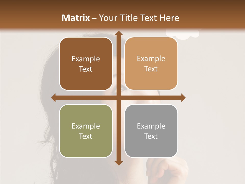 Girl Secretary Thoughtful PowerPoint Template