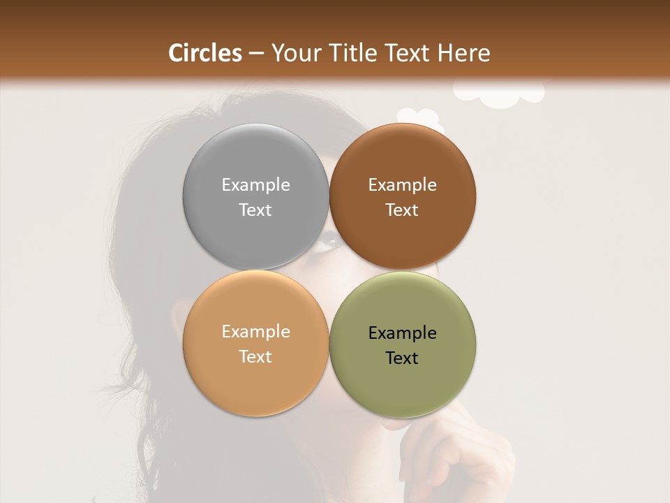 Girl Secretary Thoughtful PowerPoint Template