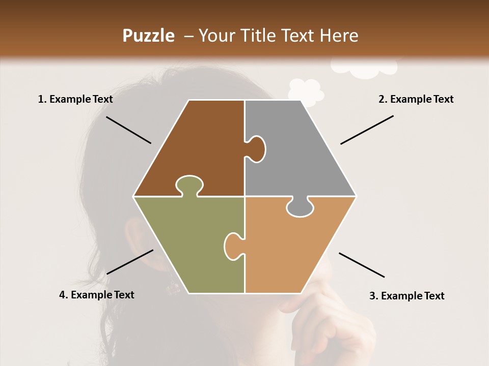 Girl Secretary Thoughtful PowerPoint Template