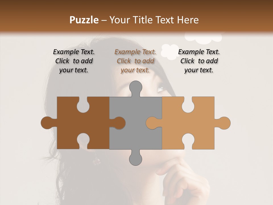 Girl Secretary Thoughtful PowerPoint Template