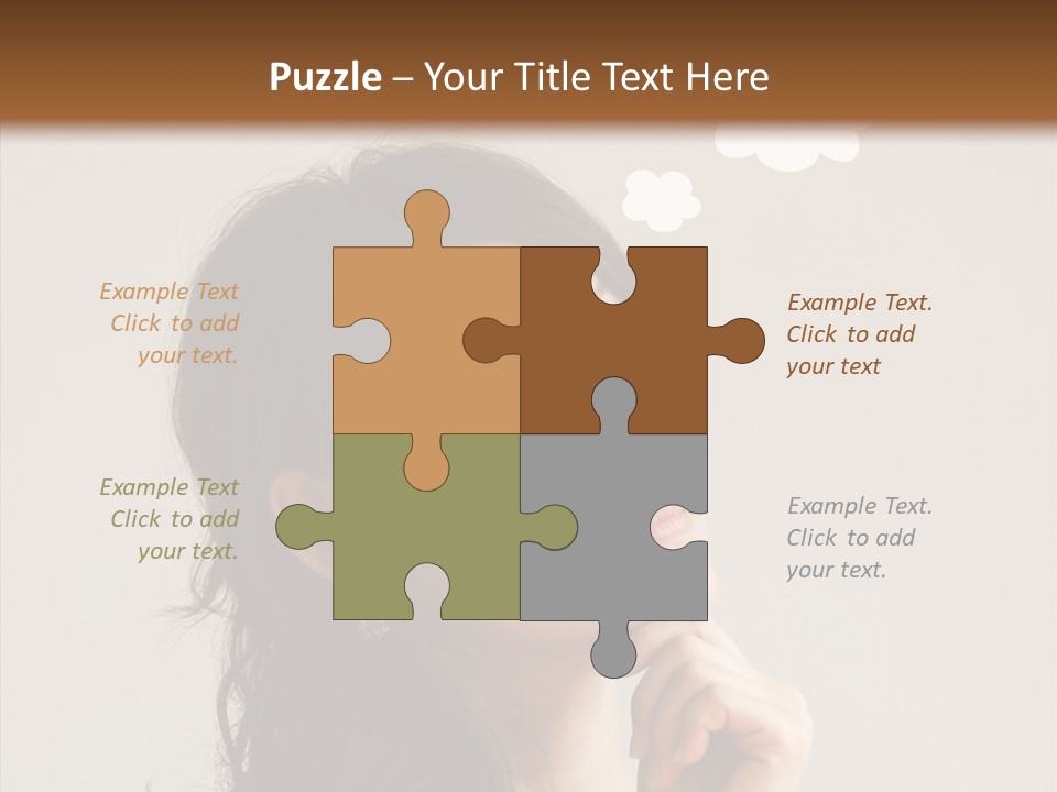 Girl Secretary Thoughtful PowerPoint Template