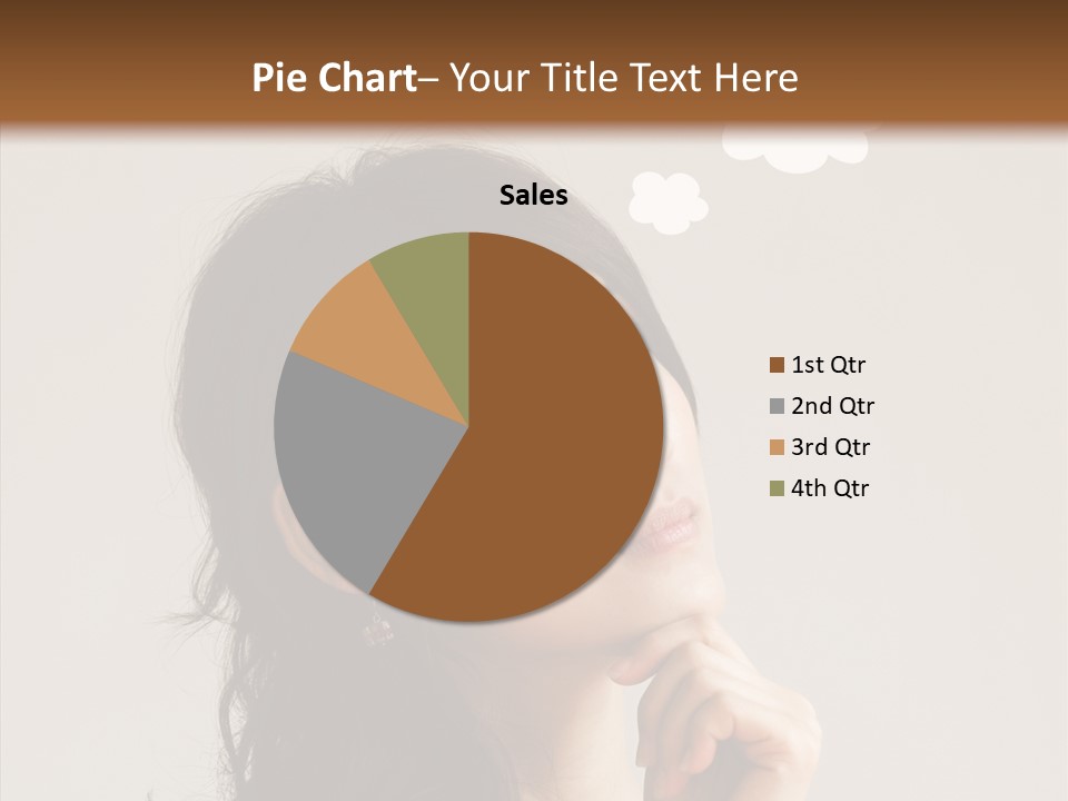 Girl Secretary Thoughtful PowerPoint Template