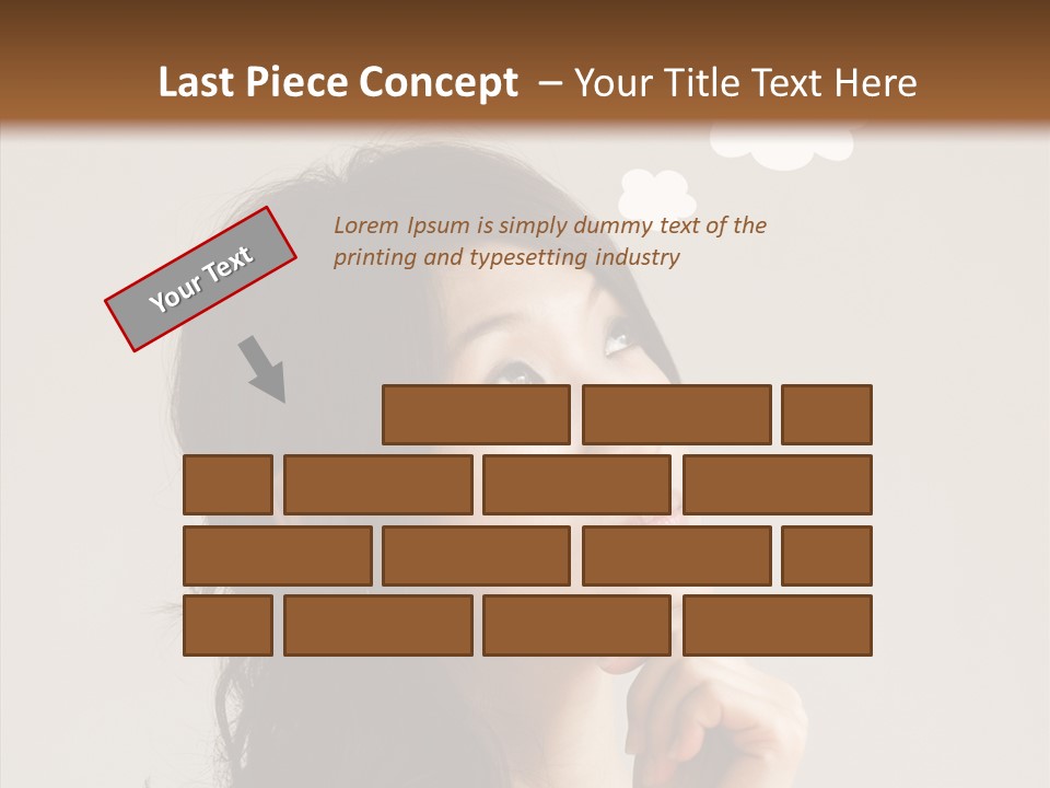 Girl Secretary Thoughtful PowerPoint Template