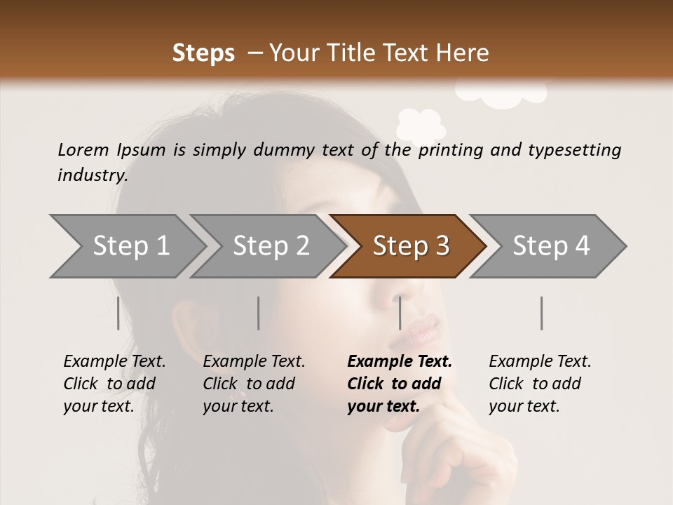 Girl Secretary Thoughtful PowerPoint Template