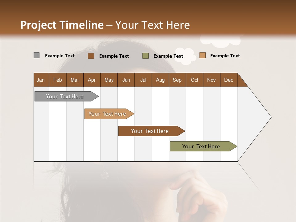 Girl Secretary Thoughtful PowerPoint Template