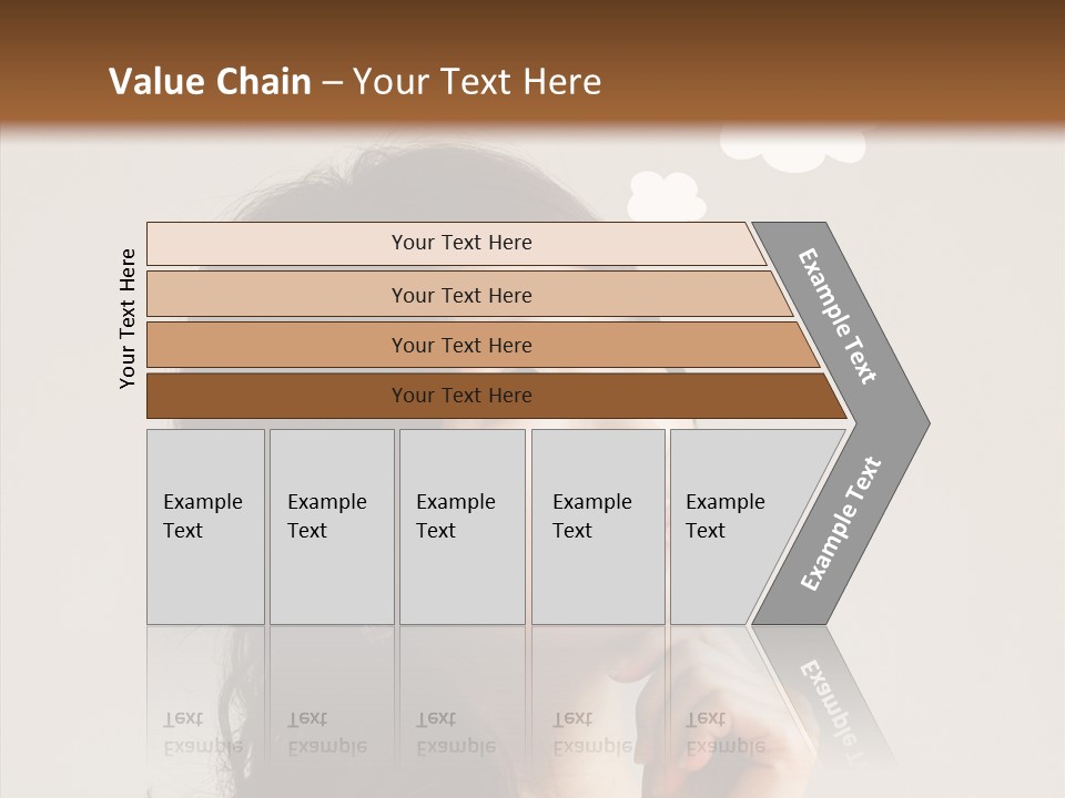 Girl Secretary Thoughtful PowerPoint Template