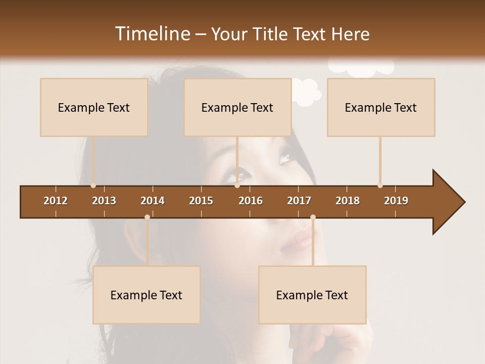 Girl Secretary Thoughtful PowerPoint Template
