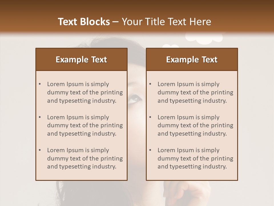 Girl Secretary Thoughtful PowerPoint Template