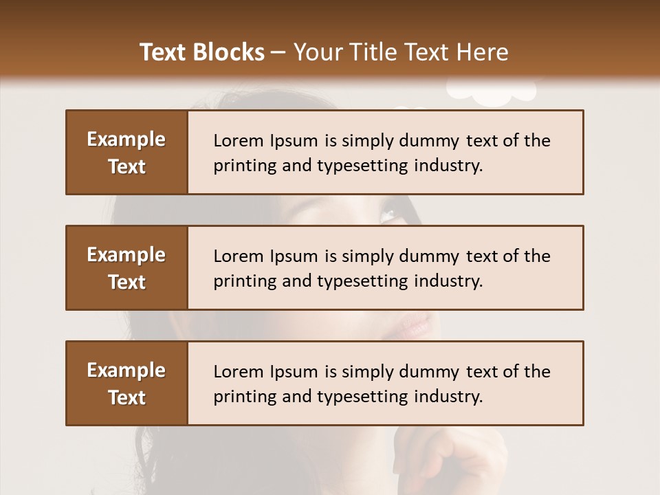 Girl Secretary Thoughtful PowerPoint Template