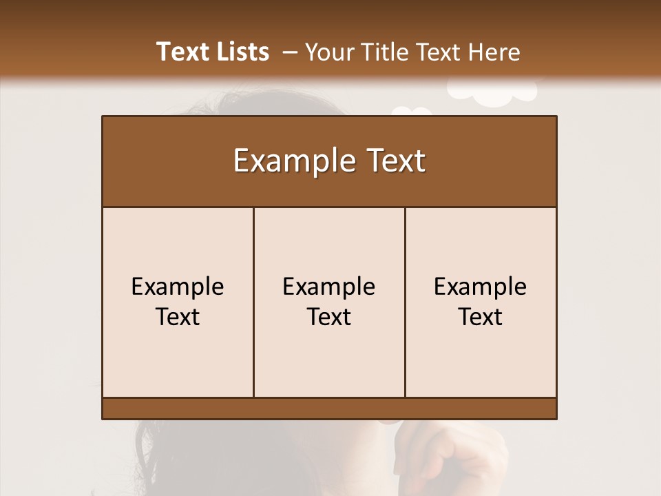 Girl Secretary Thoughtful PowerPoint Template