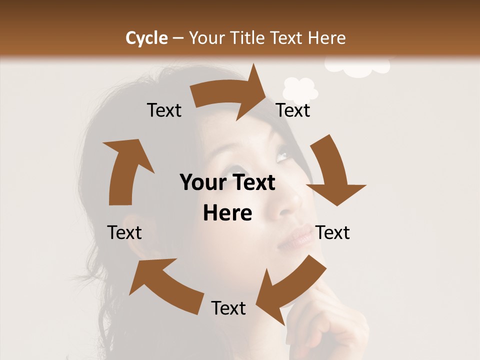 Girl Secretary Thoughtful PowerPoint Template