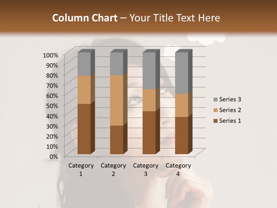 Girl Secretary Thoughtful PowerPoint Template