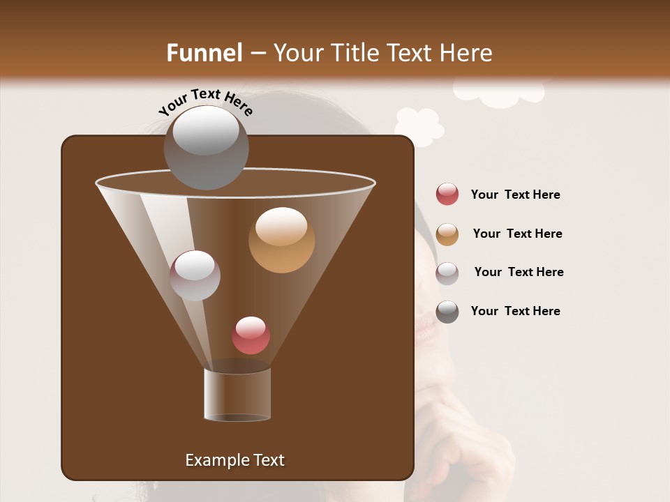 Girl Secretary Thoughtful PowerPoint Template