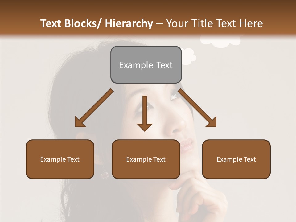 Girl Secretary Thoughtful PowerPoint Template