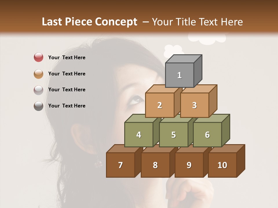 Girl Secretary Thoughtful PowerPoint Template