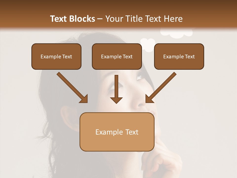 Girl Secretary Thoughtful PowerPoint Template