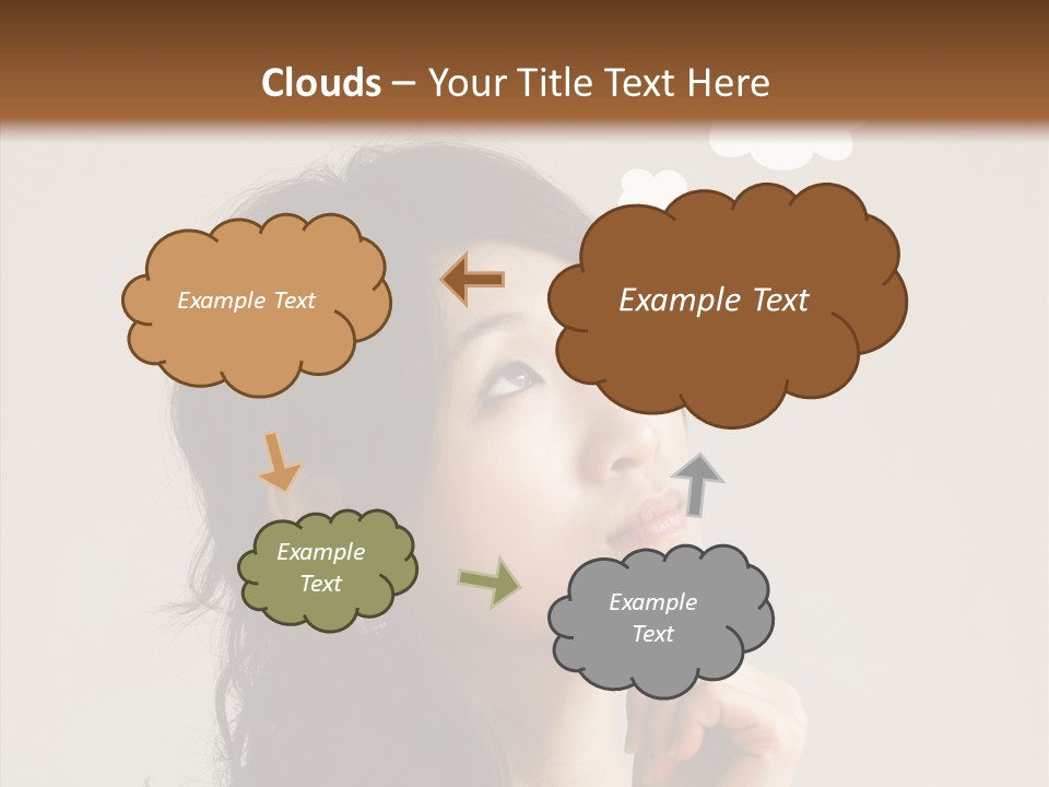 Girl Secretary Thoughtful PowerPoint Template