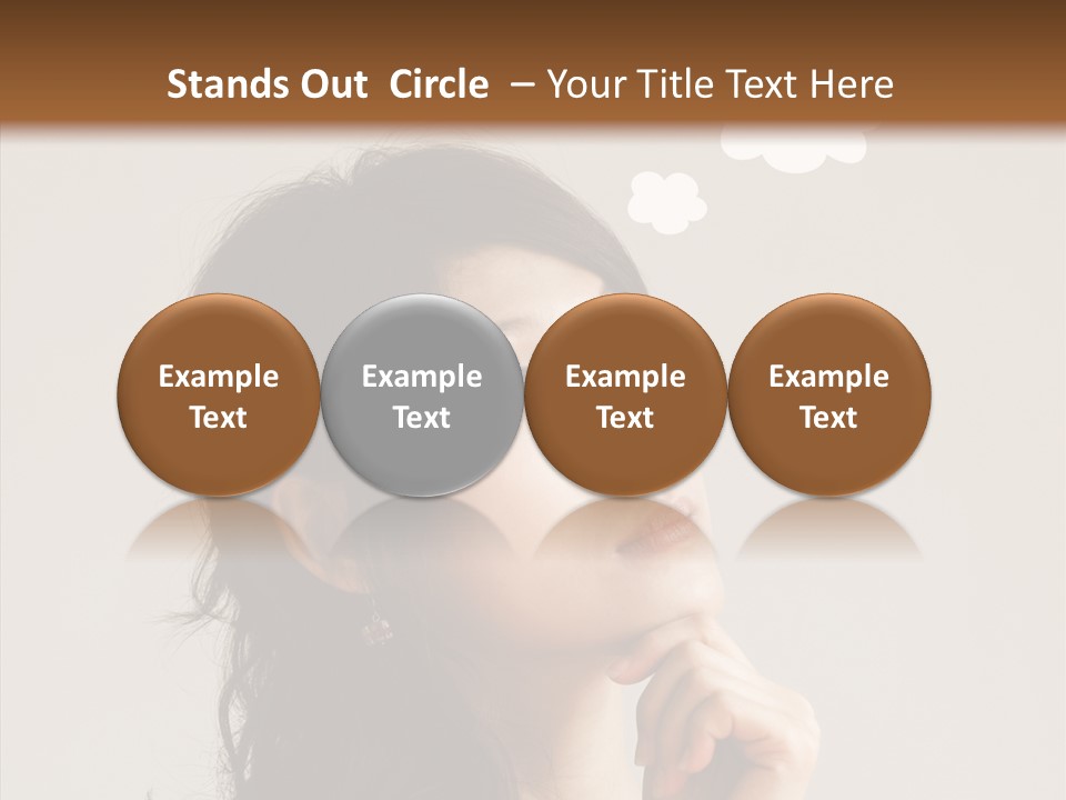 Girl Secretary Thoughtful PowerPoint Template