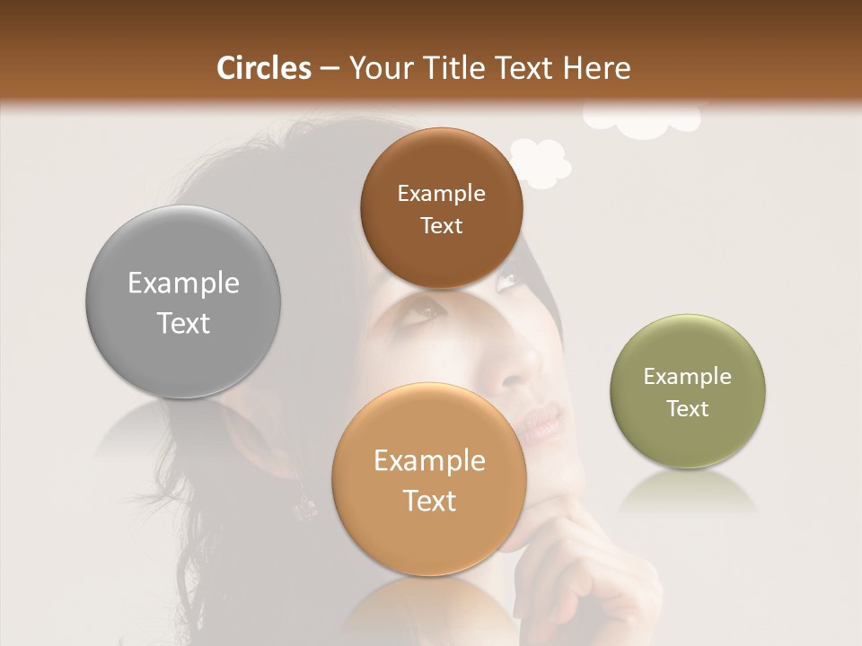 Girl Secretary Thoughtful PowerPoint Template