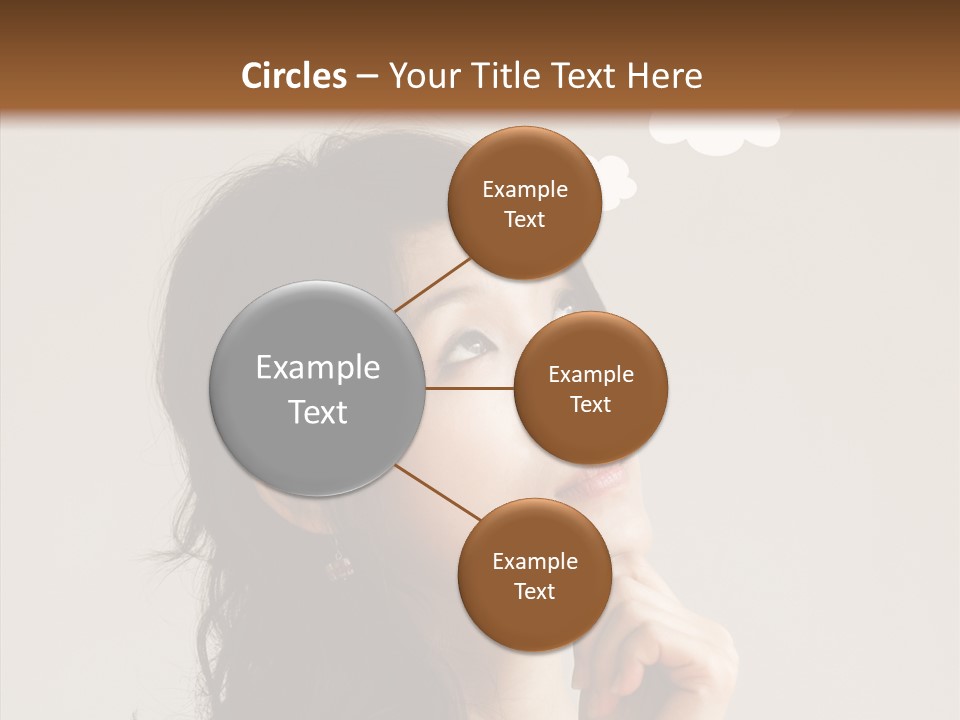 Girl Secretary Thoughtful PowerPoint Template