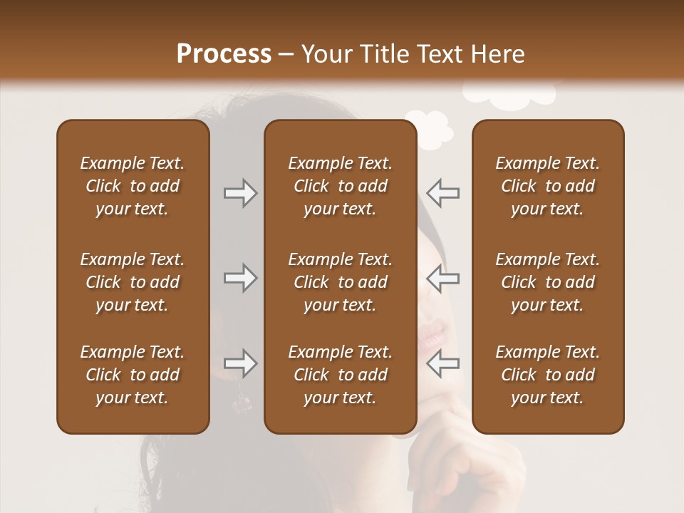 Girl Secretary Thoughtful PowerPoint Template