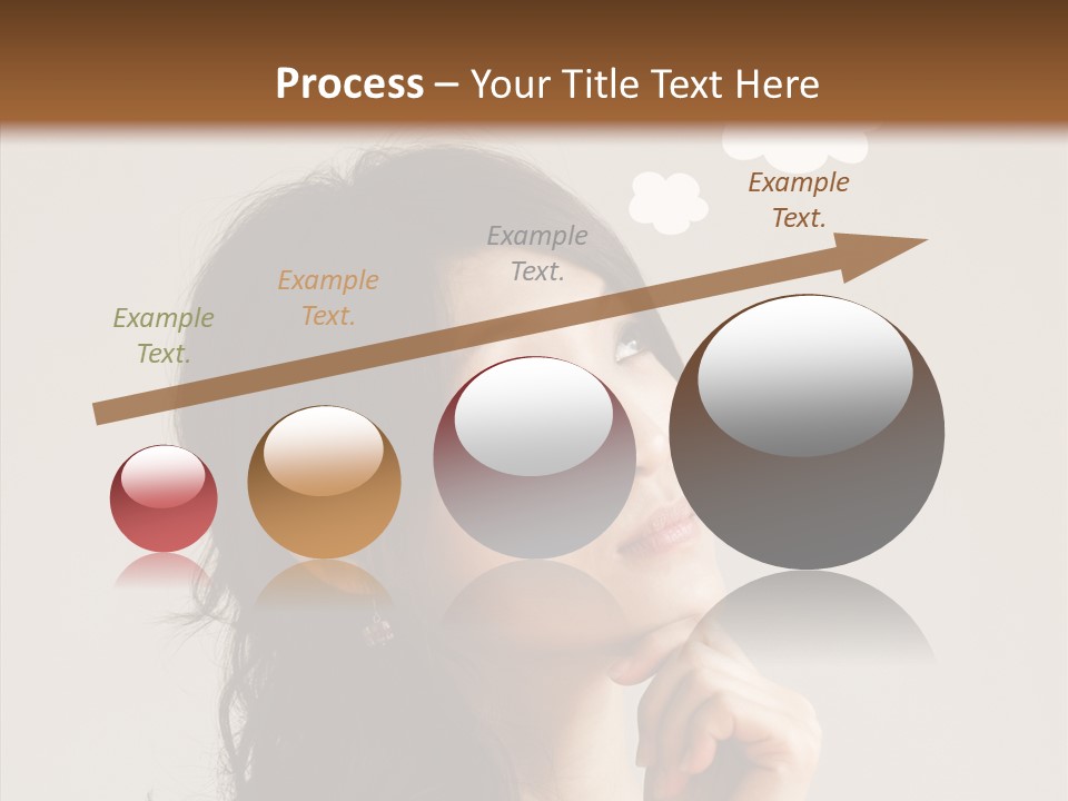 Girl Secretary Thoughtful PowerPoint Template