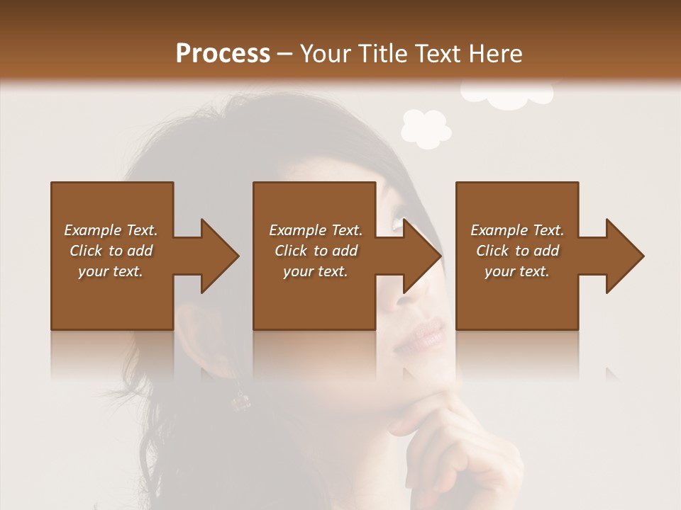 Girl Secretary Thoughtful PowerPoint Template