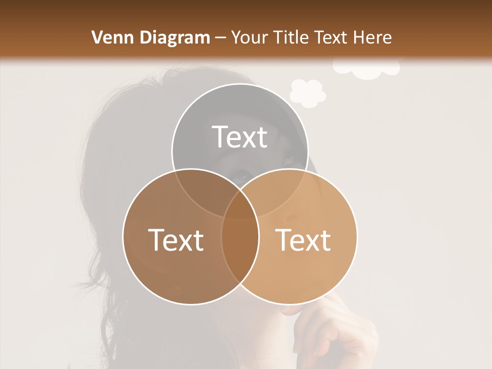 Girl Secretary Thoughtful PowerPoint Template