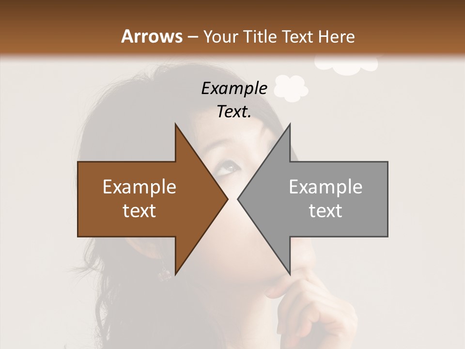 Girl Secretary Thoughtful PowerPoint Template