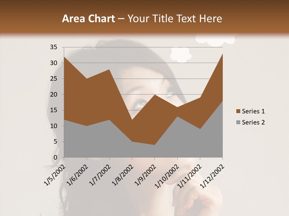 Girl Secretary Thoughtful PowerPoint Template