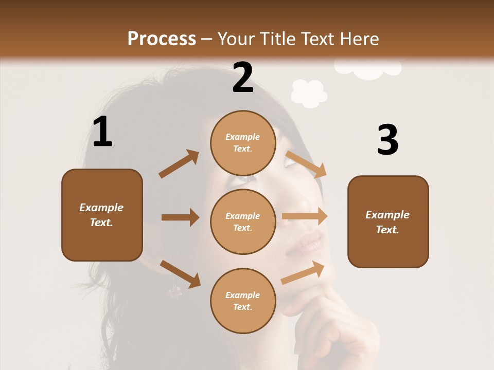 Girl Secretary Thoughtful PowerPoint Template