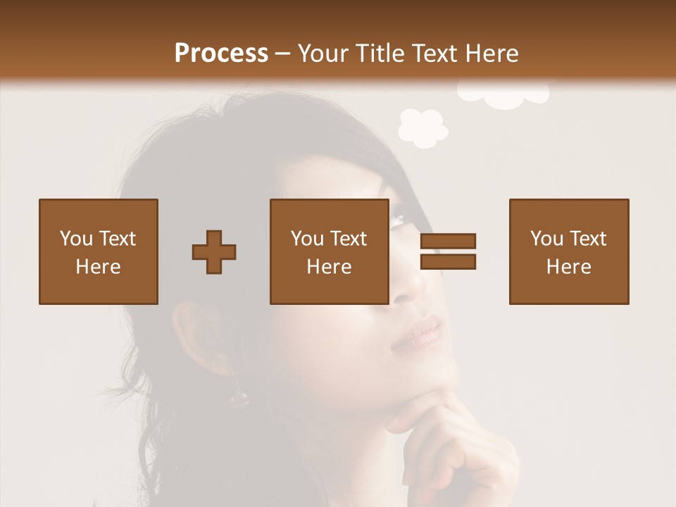 Girl Secretary Thoughtful PowerPoint Template