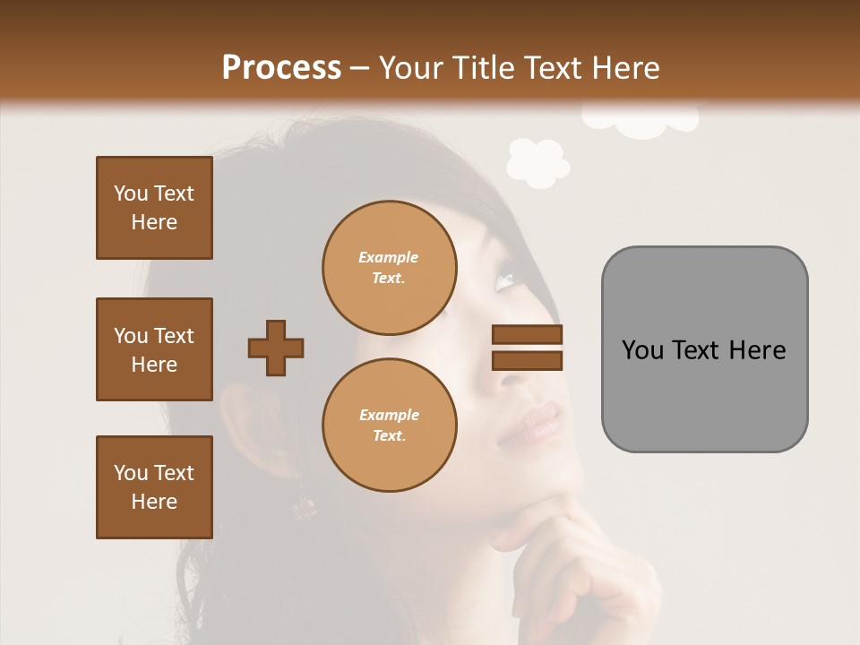 Girl Secretary Thoughtful PowerPoint Template