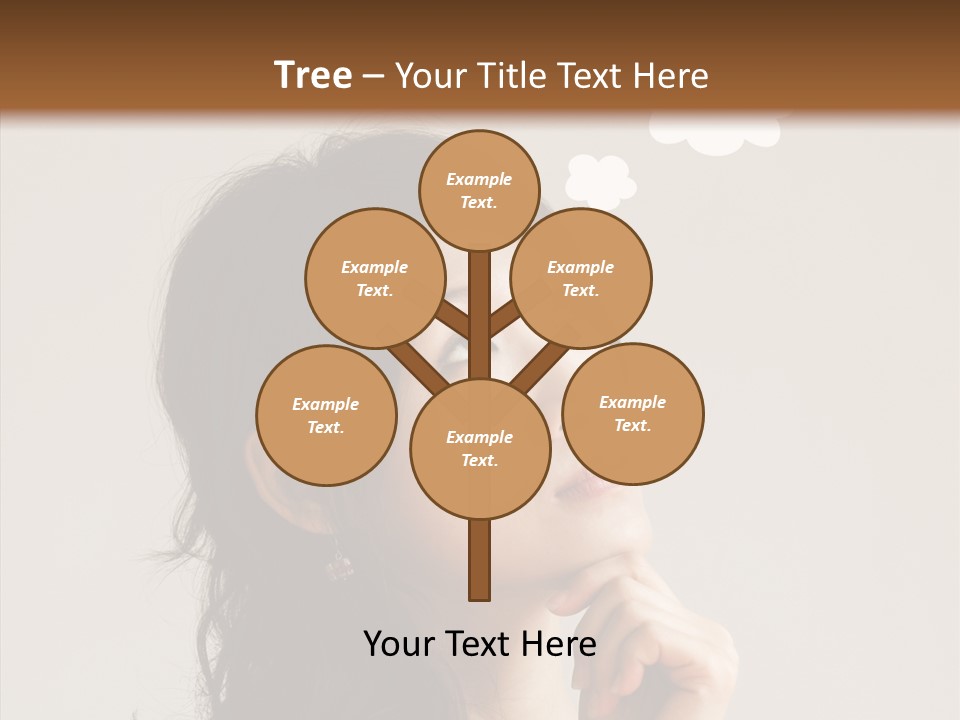 Girl Secretary Thoughtful PowerPoint Template