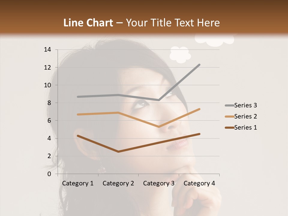 Girl Secretary Thoughtful PowerPoint Template
